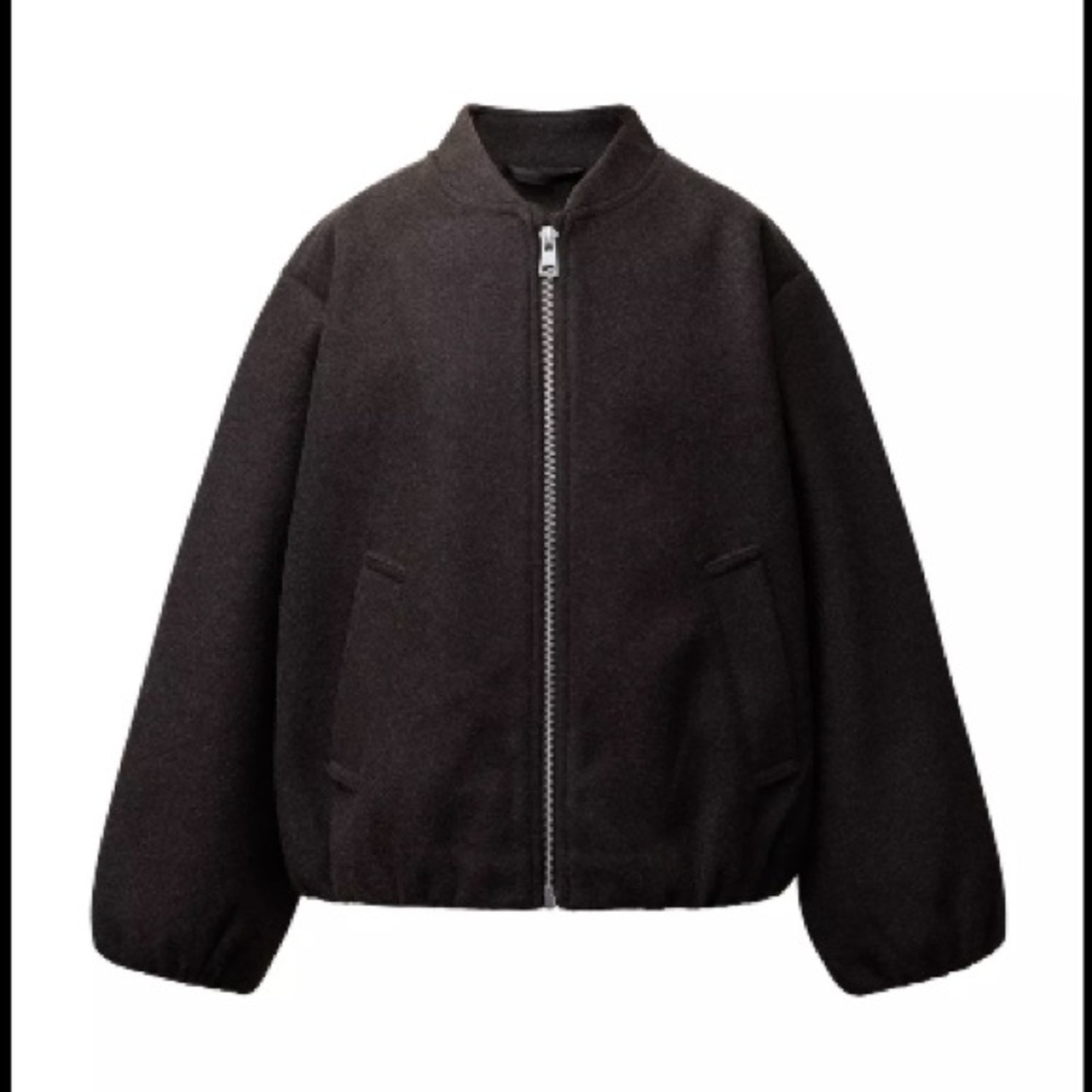 Zara Soft Bomber Jacket - Brown